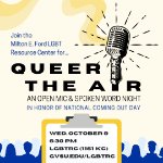 Queer the Air: Spoken Word and Open Mic Night on October 9, 2024